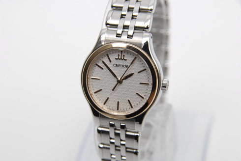 【 Near MINT+++ 】 SEIKO Credor 4J85-0A20 25mm White Dial Quartz Women's Watch